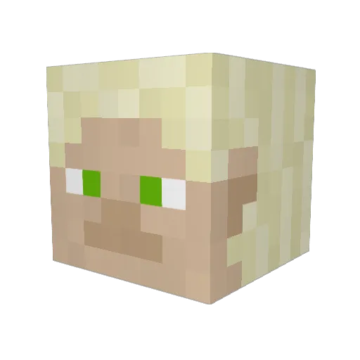 Remoji Minecraft avatar head, 3D render