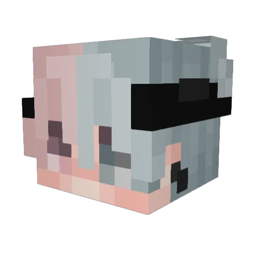 Remondz Minecraft avatar head, 3D render