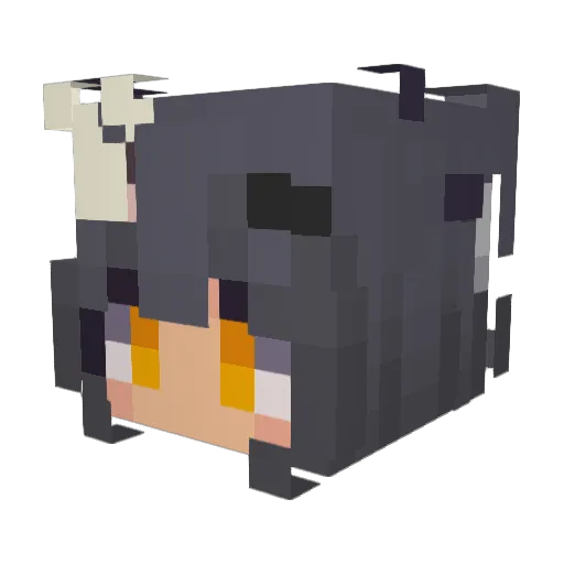 Remonym Minecraft avatar head, 3D render