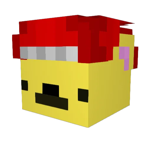 RemoteTNTCAT Minecraft avatar head, 3D render