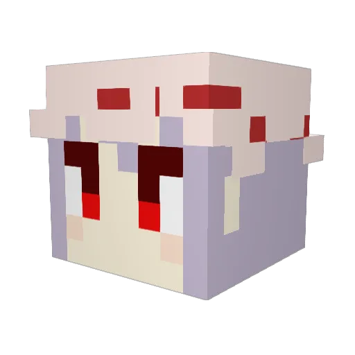 Remouto Minecraft avatar head, 3D render