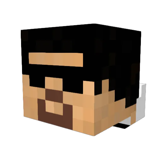 Rempelos Minecraft avatar head, 3D render