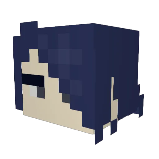 Remus1001 Minecraft avatar head, 3D render