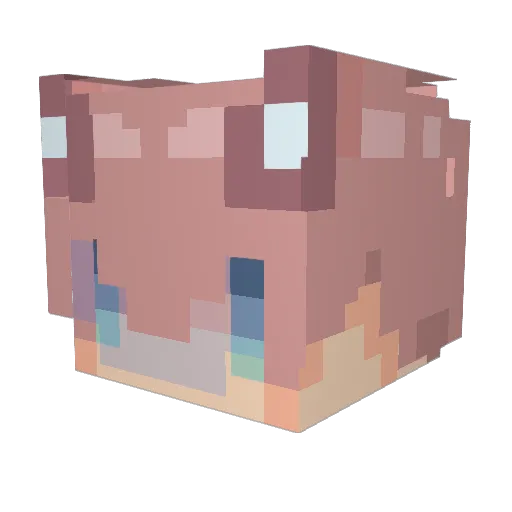 Remy1005 Minecraft avatar head, 3D render