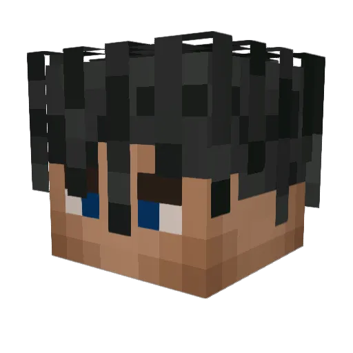 Remy1K Minecraft avatar head, 3D render