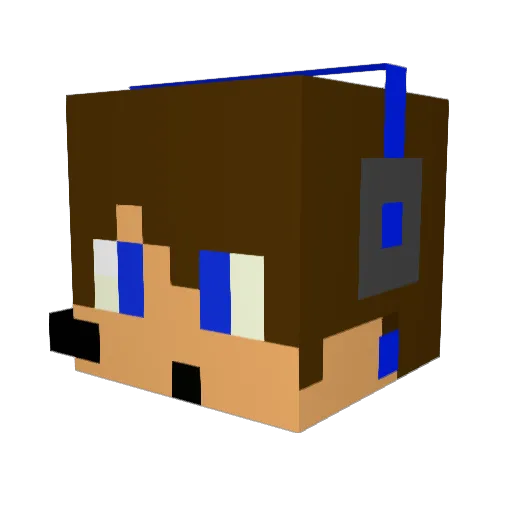Remy654 Minecraft avatar head, 3D render