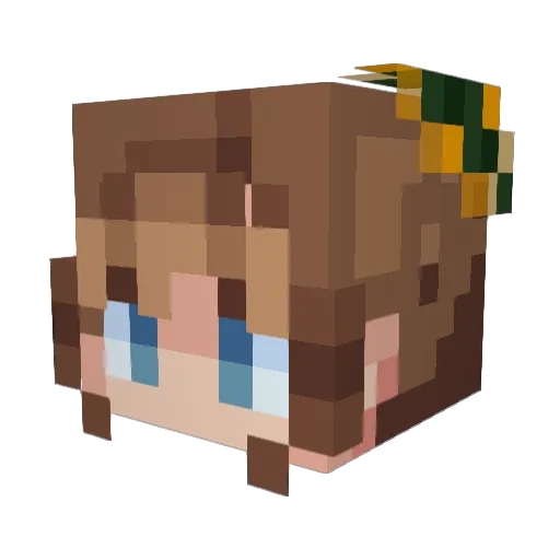RemyZoo Minecraft avatar head, 3D render