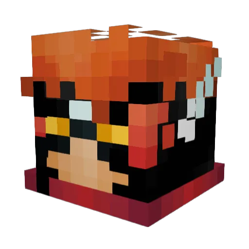 Remy_the_Demi Minecraft avatar head, 3D render