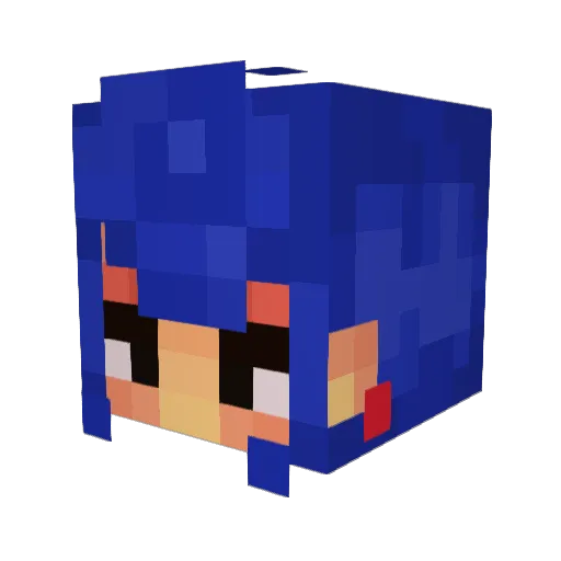 Remyay Minecraft avatar head, 3D render