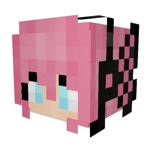 Remyemy Minecraft avatar head, 3D render