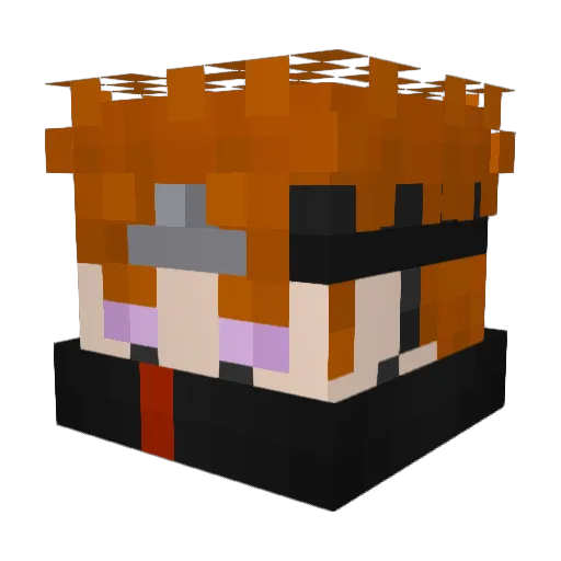 Remzouzz Minecraft avatar head, 3D render