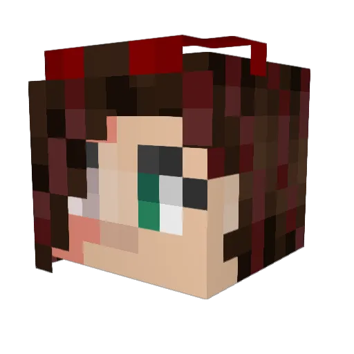 Ren011 Minecraft avatar head, 3D render