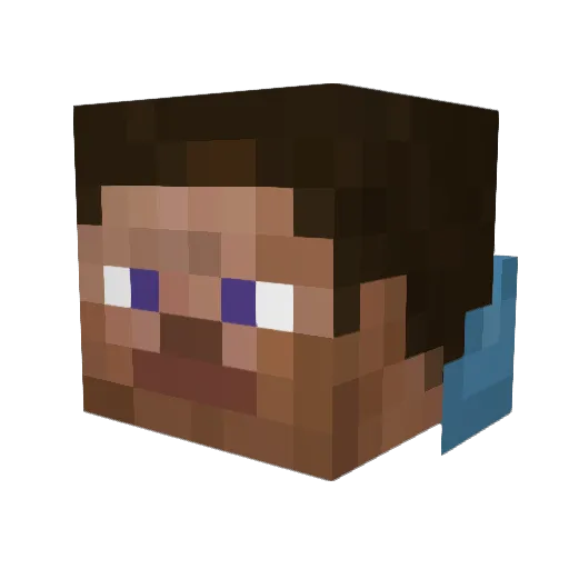 Ren7733 Minecraft avatar head, 3D render