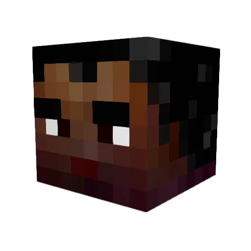 RenCross08 Minecraft avatar head, 3D render