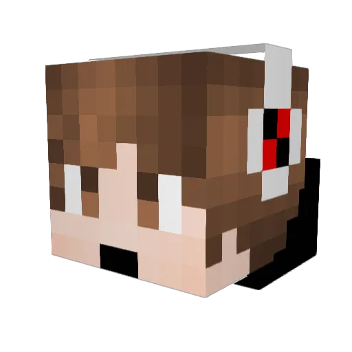 RenDel_fuckTM Minecraft avatar head, 3D render