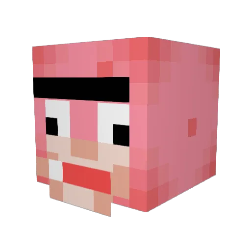 RenExcel Minecraft avatar head, 3D render