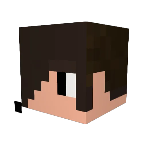 RenHaine Minecraft avatar head, 3D render
