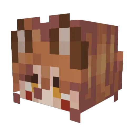 RenHanas Minecraft avatar head, 3D render