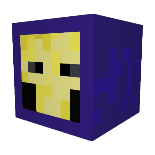 RenHurr Minecraft avatar head, 3D render