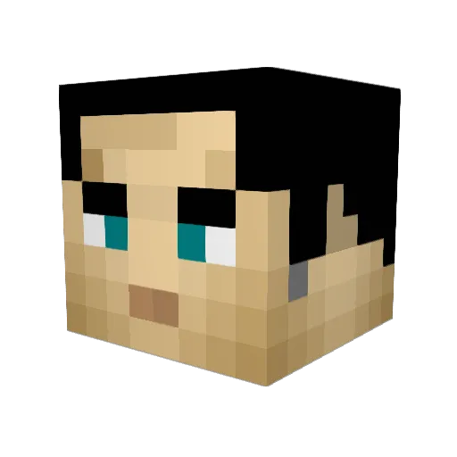 RenJed Minecraft avatar head, 3D render