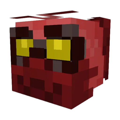 RenKuri Minecraft avatar head, 3D render