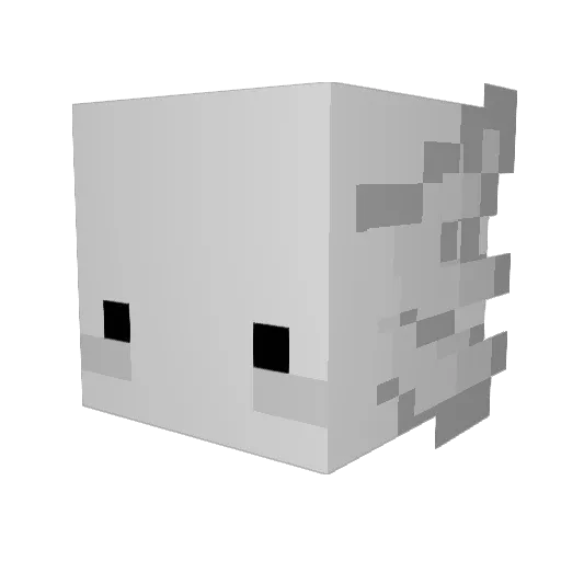 RenLxv Minecraft avatar head, 3D render