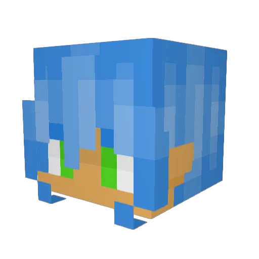 RenNaru Minecraft avatar head, 3D render