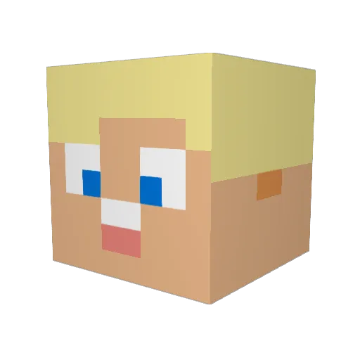 RenNick07 Minecraft avatar head, 3D render