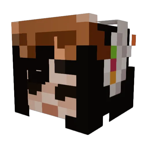 RenRenny Minecraft avatar head, 3D render