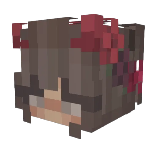 RenTheFirst Minecraft avatar head, 3D render