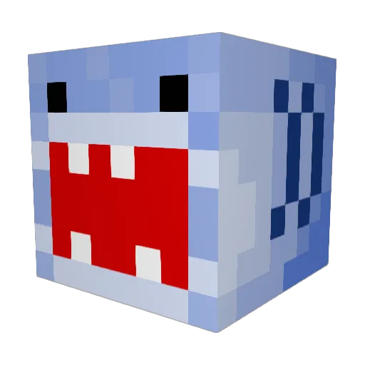 RenTheShark Minecraft avatar head, 3D render