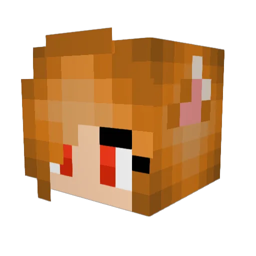 RenYen Minecraft avatar head, 3D render