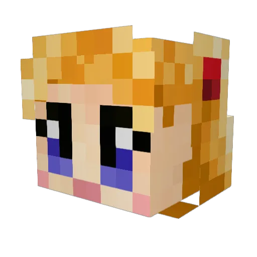 Ren_91 Minecraft avatar head, 3D render