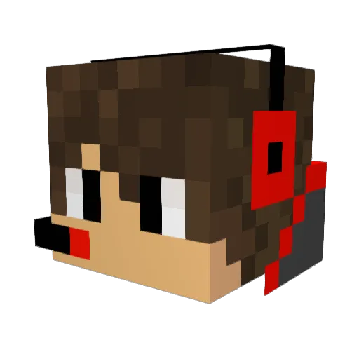 Ren_Gray Minecraft avatar head, 3D render