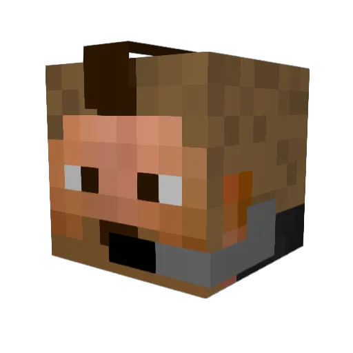 Ren_GuLu Minecraft avatar head, 3D render