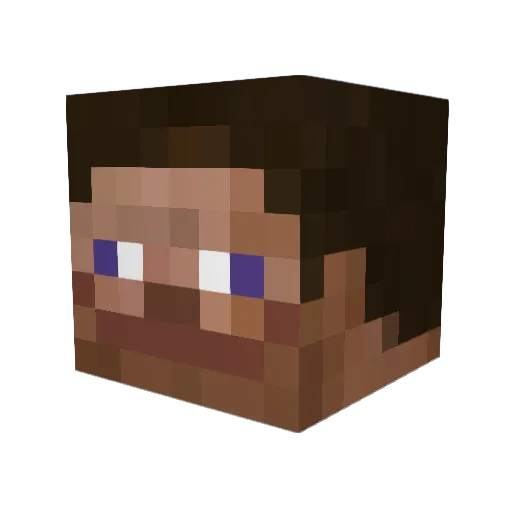 Rena133 Minecraft avatar head, 3D render
