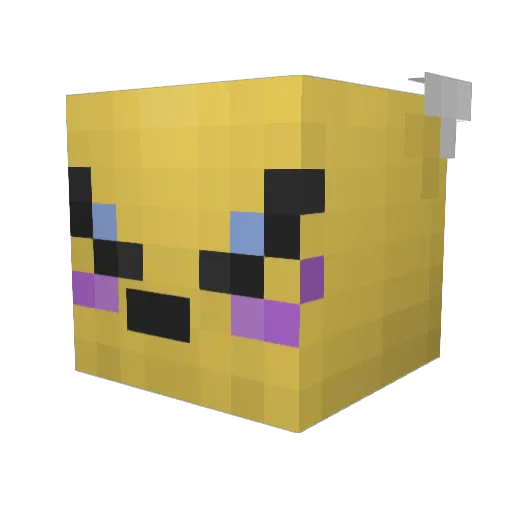 RenaKusa Minecraft avatar head, 3D render