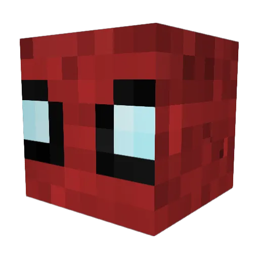RenaLive Minecraft avatar head, 3D render