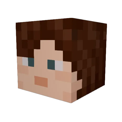 RenaRaven66 Minecraft avatar head, 3D render