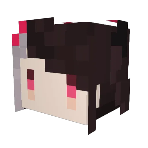Rena_chann Minecraft avatar head, 3D render