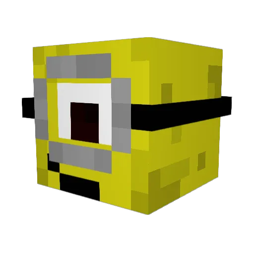 Renactedd Minecraft avatar head, 3D render