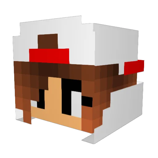 RenaeDawn Minecraft avatar head, 3D render