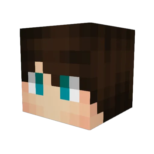 RenaisNOOB Minecraft avatar head, 3D render