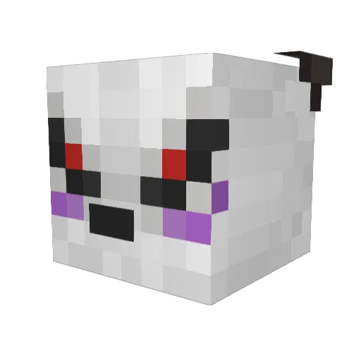 Renamons Minecraft avatar head, 3D render