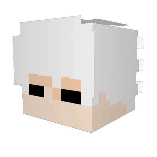 RenanBolt Minecraft avatar head, 3D render