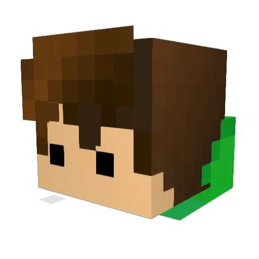RenanGere Minecraft avatar head, 3D render