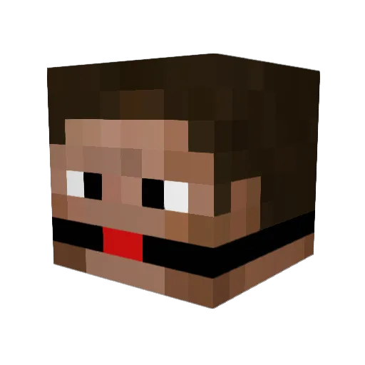 Renard8 Minecraft avatar head, 3D render