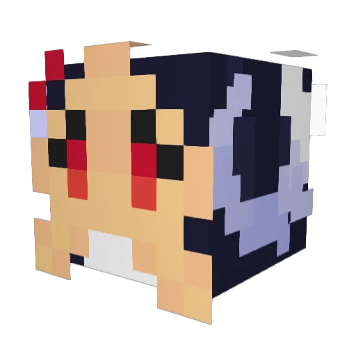 RenardVQ Minecraft avatar head, 3D render