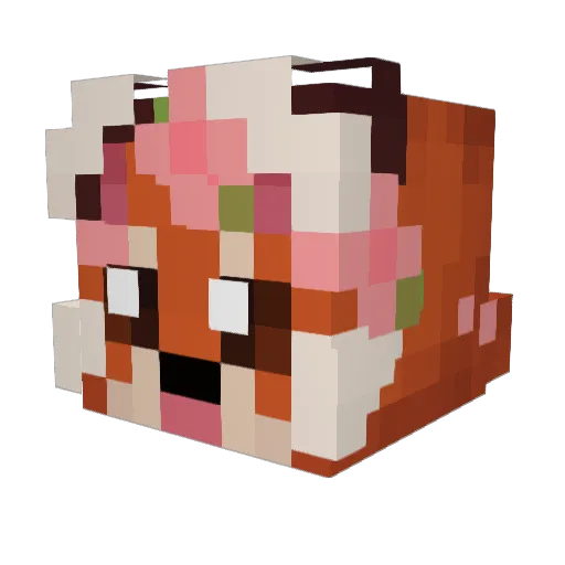 Renard_Malin Minecraft avatar head, 3D render