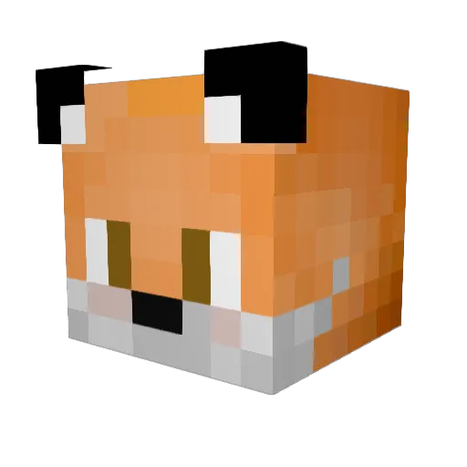 Renardfrost Minecraft avatar head, 3D render